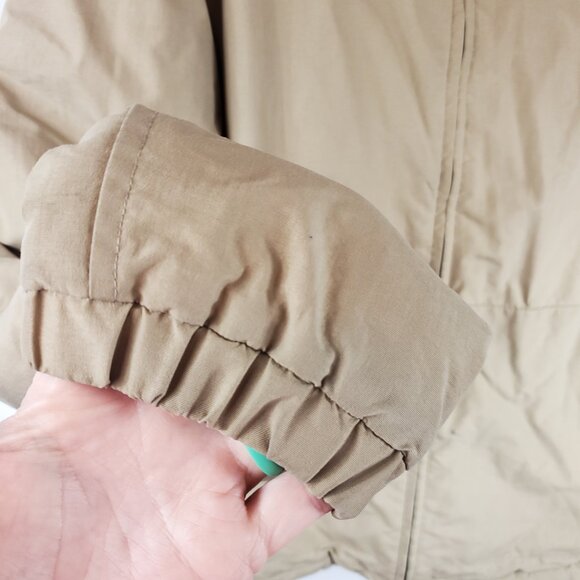 Dockers Tan Khaki Fleece Interior Hooded Lng Slv Zipper Closure Mens Jacket XL - Picture 3 of 16